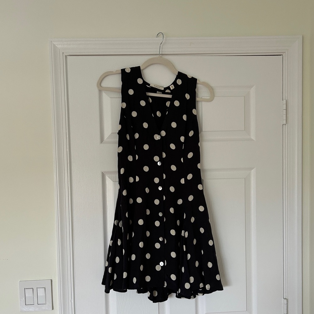 Doen Audrey Polka Dot Black Mini Dress XS - Picture 4 of 7